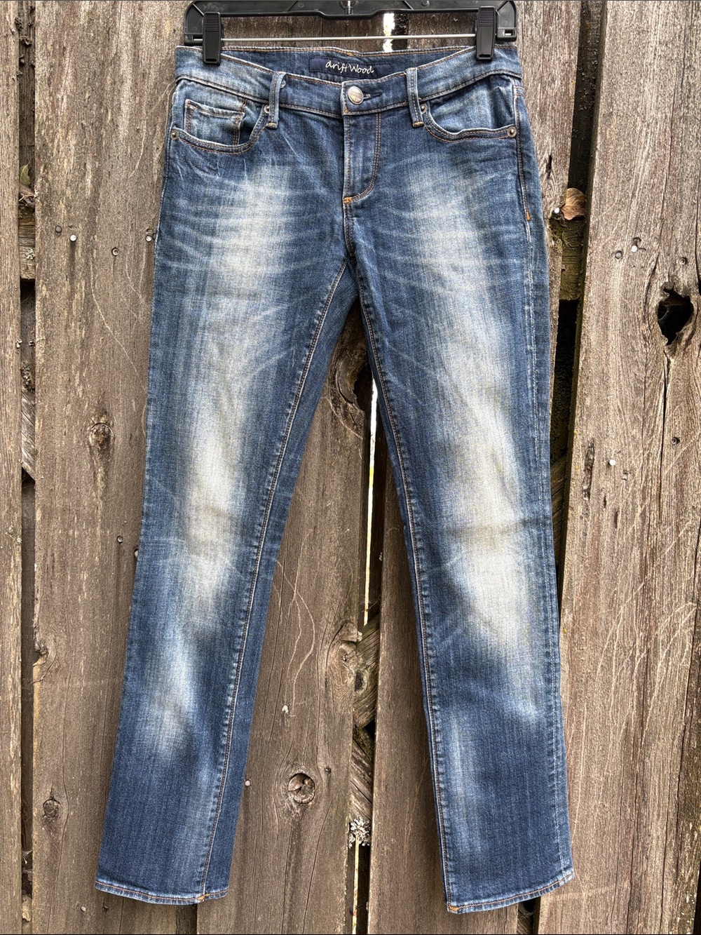 DRIFTWOOD Women's Straight leg Faded Blue Jeans